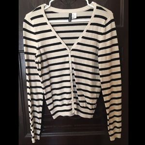 H&M Divided Striped Cardigan, US 8, Sz Small